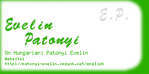 evelin patonyi business card